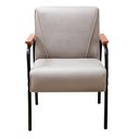 Ver imagem 7 de Kit Namoradeira + 2 Poltronas Jade Braços Metal Decoração Recepção Sala - Veludo Capuccino