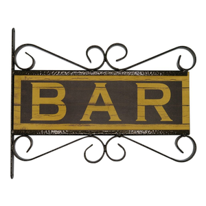Placa Aramado Bar Dupla Face 30 x 34 cm