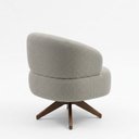 Ver imagem 5 de Poltrona Decorativa Chair Linho Aveia Lumine Premium Giratória Sala Dekorien