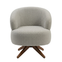 Ver imagem 4 de Poltrona Decorativa Chair Linho Aveia Lumine Premium Giratória Sala Dekorien