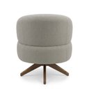 Ver imagem 6 de Poltrona Decorativa Chair Linho Aveia Lumine Premium Giratória Sala Dekorien