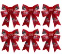 Ver imagem 1 de Kit Laço Acetinado PVC Tecido Vermelho Natal Carros 16cm 6 Unidades - Magizi