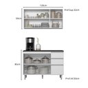 Ver imagem 2 de Armário de Cozinha Compacta Balcão e Aéreo 120cm Evidence Poliman Móveis
