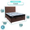 Ver imagem 3 de Cama Box Bau + Colchão Casal Molas Ensacadas Life Gold Paropas + Cabeceira Estofada
