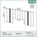 Ver imagem 3 de Cabeceira Estofada Cama Casal 3,0m Dalla Costa 100% Mdf Cor:freijó com Verde