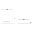 Ver imagem 2 de Luminária Sobrepor Led Downlight Quadrada 18w Avant