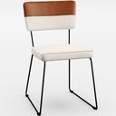 Ver imagem 4 de Mesa Capri 160 Cm Off White com 6 Cadeiras Allana B05 Faixa Couríssimo Camel Linho Cru - Lyam