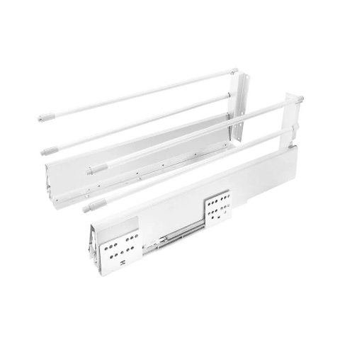 Gaveta Metálica Alta (35 Kg) 199 x 550mm Alto Drawer com Slowmotion Branca Hafele 01 conjunto