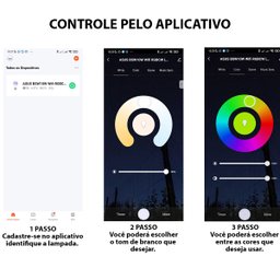 Lampada Smart Led Inteligente App Celular Wifi 10w Rgb Ajustavel Iluminaçao Dimerizaçao Decoraçao Ca - 2
