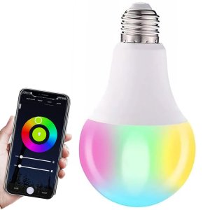 Lampada Smart Led Inteligente App Celular Wifi 10w Rgb Ajustavel Iluminaçao Dimerizaçao Decoraçao Ca