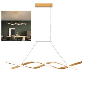 Lustre Pendente Aspiral Led 3000k Hall de Entrada Recepçao Sala de Jantar Iluminaçao Ambiente Decor