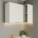 Ver imagem 1 de Aéreo Canto Reto 1 Porta com Nicho Decorativo 100% MDF Fineze Henn