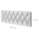 Ver imagem 4 de Cabeceira de Cama Queen Estofada Capitone Pari 1,60 X 55 Branco Corino