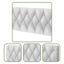 Ver imagem 2 de Cabeceira de Cama Queen Estofada Capitone Pari 1,60 X 55 Branco Corino