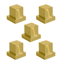 Ver imagem 1 de Kit 05 Acabamentos Registro Volante Quadrado Metal Dourado