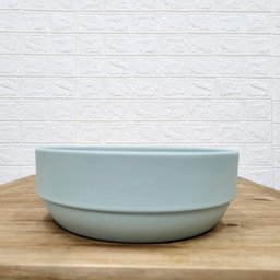Vaso Baixo Decorativo de Cerâmica Ikebana Verde Fosco - 1