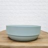Vaso Baixo Decorativo de Cerâmica Ikebana Verde Fosco - 1