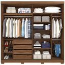 Ver imagem 3 de Guarda-Roupa Roupeiro Panan Blumenau 2 Portas 4 Gavetas 400100710126