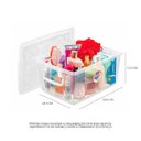 Ver imagem 2 de Kit 2 Caixa Organizadora Com Trava 7,5 L Cristal Ordene