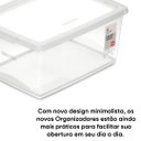 Ver imagem 3 de Kit 4 Caixa Organizadora Sem Trava 7,5 L Cristal Ordene