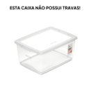 Ver imagem 2 de Kit 4 Caixa Organizadora Sem Trava 15 Litros Cristal Ordene
