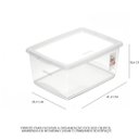 Ver imagem 4 de Kit 2 Caixa Organizadora Sem Trava 15 Litros Cristal Ordene