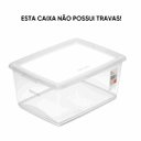 Ver imagem 2 de Kit 2 Caixa Organizadora Sem Trava 15 Litros Cristal Ordene