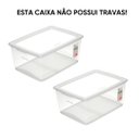Ver imagem 1 de Kit 2 Caixa Organizadora Sem Trava 30 Litros Cristal Ordene