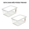 Kit 2 Caixa Organizadora Sem Trava 30 Litros Cristal Ordene - 1