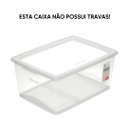 Ver imagem 2 de Kit 2 Caixa Organizadora Sem Trava 30 Litros Cristal Ordene