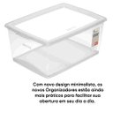 Ver imagem 3 de Kit 2 Caixa Organizadora Sem Trava 30 Litros Cristal Ordene