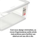 Ver imagem 2 de Kit 4 Caixa Organizadora Sem Trava 30 Litros Cristal Ordene