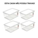 Ver imagem 1 de Kit 4 Caixa Organizadora Sem Trava 30 Litros Cristal Ordene