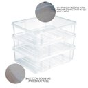 Ver imagem 2 de Kit 4 Caixa Bandeja Organizadora Plástica Média Para Acessórios