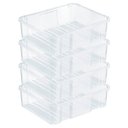 Ver imagem 1 de Kit 4 Caixa Bandeja Organizadora Plástica Média Para Acessórios