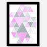 Quadro Decorativo Geométrico Rosa 45 x 33 cm Los Quadros - 1