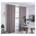 Ver imagem 1 de Cortina Para Sala Quarto Naturalle Kazzan 4,00 x 2,60 m Bege Com Ilhós