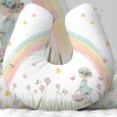 Ver imagem 1 de Almofada de Amamentação Travesseiro Menina Arco-íris Floral Comborboletas