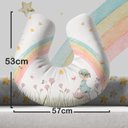 Ver imagem 5 de Almofada de Amamentação Travesseiro Menina Arco-íris Floral Comborboletas