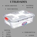 Ver imagem 4 de Caixa Organizadora Multiuso 28 Litros C/ Travas Kit 3 Peças