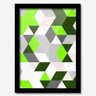 Quadro Decorativo Geométrico Cinza Verde 45 x 33 cm Los Quadros - 1