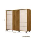 Ver imagem 3 de Cômoda Grande com 5 Gavetas com Corrediças Telescópicas 2 Portas Buriti Off White Donovan Shop Jm