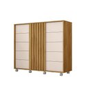Ver imagem 5 de Cômoda Grande com 5 Gavetas com Corrediças Telescópicas 2 Portas Buriti Off White Donovan Shop Jm