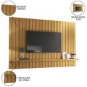 Ver imagem 3 de Painel Tv 70 Pol 200cm Suspenso Ripado Link Cinamomo - Hb Móveis