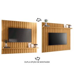 Painel Tv 70 Pol 200cm Suspenso Ripado Link Cinamomo - Hb Móveis - 5