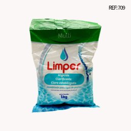 Cloro Para Piscina 3 em 1 Multi 1Kg - Limper - 1