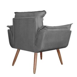 Poltrona Decorativa Opala Platinum Decor Cinza - 3