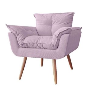 Poltrona Decorativa Opala Platinum Decor Lilas