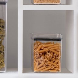 Porta mantimentos grande 1 litro empilhavel hermetico pote quadrado alimentos vintage 1000ml - 4