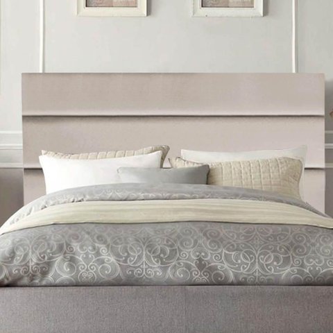 Cabeceira Estofada Argentina 140cm Casal para Cama Colchão Box Quarto Corino Bege - Aurora Line